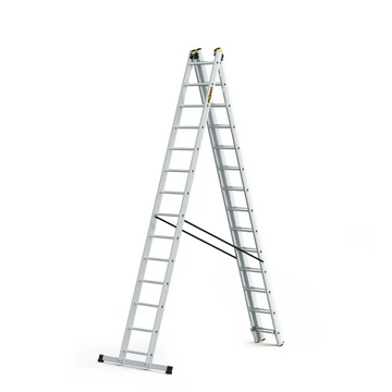 סולם אלומיניום מקצועי רב-שימושי – 3×14 שלבים DRABEST PRO | פרופיל מחוזק 95×25 מ"מ | תוצרת אירופה, תקן EN131 - 0
