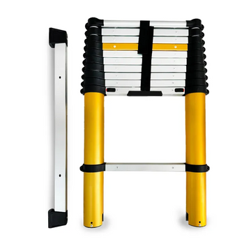 סולם טלסקופי MAX אלומיניום, 11 שלבים 3.2 מ', תומך עד 150 ק"ג, פרימיום עם מנגנון סגירה בטוחה