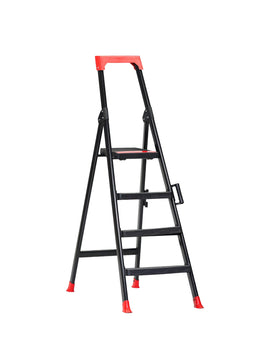 סולם מתכת 4 שלבים – עמיד, מתקפל ובטיחותי Sarayli