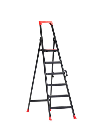 סולם מתכת 6 שלבים – עמיד, מתקפל ובטיחותי