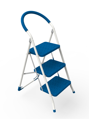 סולם ביתי 3 שלבים עם ידית עליונה – יציבות, עיצוב ונוחות