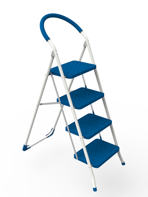סולם ביתי 4 שלבים עם ידית עליונה – יציבות, עיצוב ונוחות