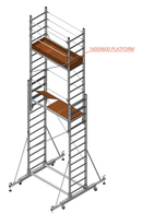 פיגום אלומיניום טלסקופי נייד דגם 7513 – מתכוונן לגובה עבודה ‎4.7–7.0 מ׳ (כולל אדם) | תקן EN1004 דגמי 2026-2