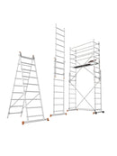 פיגום אלומיניום נייד רב-שימושי – 3 ב-1 | גובה מדרך:1.852 מ׳ | גובה עבודה: עד 3.852 מ׳ (כולל אדם) | פטנט ייחודי-1