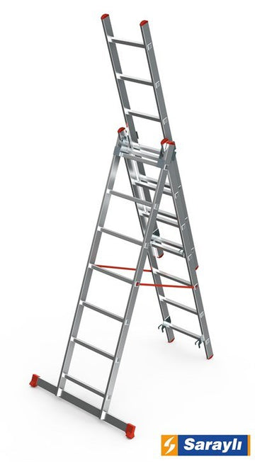 סולם ג' שחיל מקצועי רב שימושי מאלומיניום 3X7 שלבים Sarayli - 0