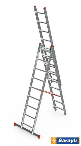 סולם ג' שחיל מקצועי רב שימושי מאלומיניום 3X9 שלבים Sarayli Sarayli