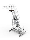 סולם תחזוקה טלסקופי מתכוונן 6+7 גובה עבודה 6.35 מ'-1