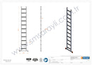 סולם אלומיניום יחיד נשען 11 שלבים SARAYLI-2