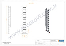סולם אלומיניום יחיד נשען 11 שלבים עם ווים לתלייה ומאחז יד SARAYLI-2