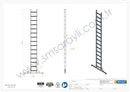 סולם אלומיניום יחיד נשען 15 שלבים SARAYLI-2