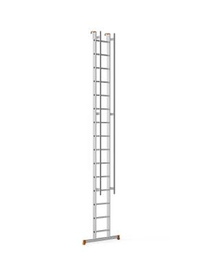 סולם אלומיניום יחיד נשען 22 שלבים עם ווים לתלייה ומאחז יד SARAYLI