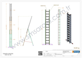 סולם ג' שחיל מקצועי רב שימושי מאלומיניום 3X13 שלבים Sarayli Sarayli