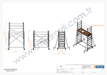 פיגום אלומיניום טלסקופי נייד דגם 7507 – מתכוונן לגובה עבודה ‎3.0–4.0 מ׳ (כולל אדם) | תקן EN1004 דגמי 2026 - 0