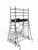 פיגום אלומיניום טלסקופי נייד דגם 7507 – מתכוונן לגובה עבודה ‎3.0–4.0 מ׳ (כולל אדם) | תקן EN1004 דגמי 2026-1