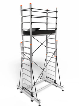 פיגום אלומיניום טלסקופי נייד 7509 – מתכוונן לגובה 3.6–5.1 מ׳ - דגמי 2026 Sarayli