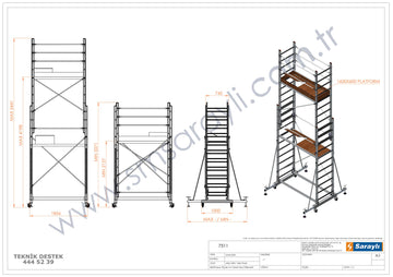 פיגום אלומיניום טלסקופי נייד דגם 7511 – מתכוונן לגובה עבודה ‎4.1–6.2 מ׳ (כולל אדם) | תקן EN1004 דגמי 2026 - 0