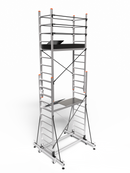 פיגום אלומיניום טלסקופי נייד דגם 7511 – מתכוונן לגובה עבודה ‎4.1–6.2 מ׳ (כולל אדם) | תקן EN1004 דגמי 2026-1