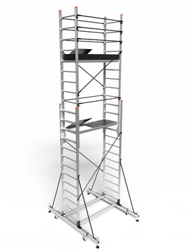 פיגום אלומיניום טלסקופי נייד 7513 - מתכוונן לגובה 4.7 - 7 מ' - דגמי 2026 Sarayli