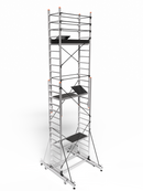 פיגום אלומיניום טלסקופי נייד דגם 7515 – מתכוונן לגובה עבודה ‎5.0–8.0 מ׳ (כולל אדם) | תקן EN1004 דגמי 2026-1