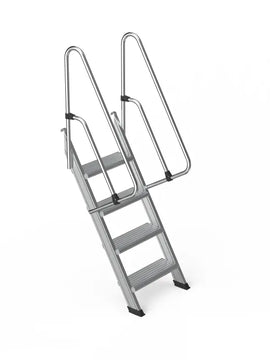 סולם מדרגות מאלומיניום 4 שלבים עם מאחז יד Sarayli