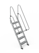 סולם מדרגות מאלומיניום 5 שלבים עם מאחז יד-1