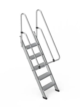 סולם מדרגות מאלומיניום 5 שלבים עם מאחז יד Sarayli