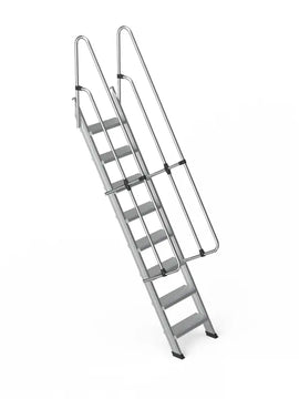 סולם מדרגות מאלומיניום 8 שלבים עם מאחז יד Sarayli