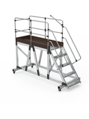 סולם תחזוקה נייד מאלומיניום עם פלטפורמה ארוכה 4+1 שלבים-1