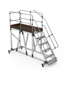 סולם תחזוקה נייד מאלומיניום עם פלטפורמה ארוכה 5+1 שלבים-1