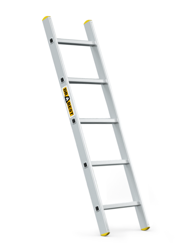 סולם אלומיניום יחיד נשען 5 שלבים DRABEST