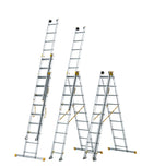 סולם אלומיניום מקצועי –3 חלקים 3x9 שלבים סדרת MAX עד 150 ק"ג-1