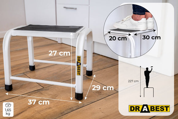 סולם / שרפרף לבית – פלדה, מדרגה אחת, 150 ק"ג