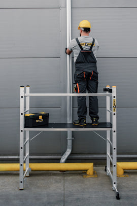 פיגום סולמות רב-שימושי 2×7 שלבים – 3 ב-1 | גובה עבודה עד 2.97 מ׳ - 0