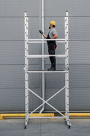 פיגום סולמות חצי מקצועי 3 ב -1 | רב שימושי לעבודה בטוחה בגובה עד 4 מ Drabest