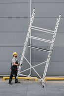 פיגום סולמות חצי מקצועי 3 ב -1 | רב שימושי לעבודה בטוחה בגובה עד 4 מ Drabest