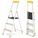 סולם אלומיניום פרמיום מקצועי 3 שלבים מדרגות רחבות DRABEST-1