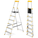 סולם אלומיניום פרמיום מקצועי 6 שלבים מדרגות רחבות DRABEST-1