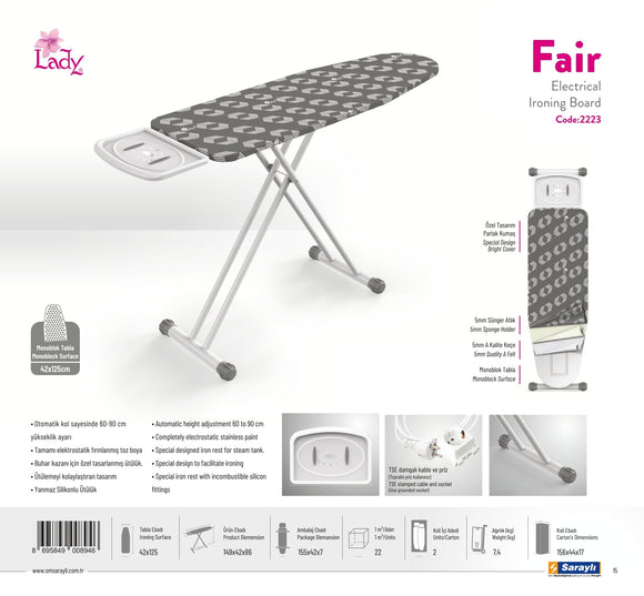 🧺 שולחן גיהוץ Fair – איכות מקצועית, עיצוב חכם