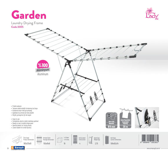 🧺 מתקן כביסה Garden – ייבוש קל ונוח, בדיוק כמו בגינה 🌿