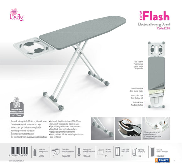 💨 שולחן גיהוץ NEW FLASH – מקצועי, יציב ומוכן לכל משימה