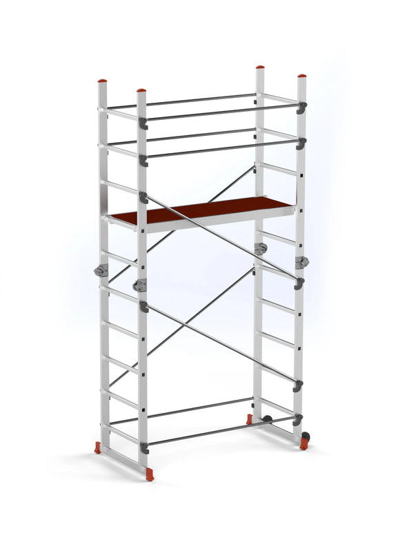 פיגום סולמות חצי מקצועי גובה עבודה 3.9 מ - דו שימושי Sarayli