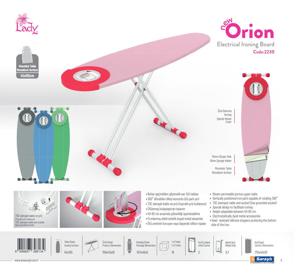 🪄 שולחן גיהוץ NEW ORION – ענק, עמיד ומתקדם במיוחד