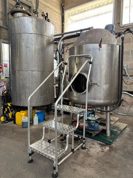 סולם מדרגות לסידור מדפים – 3 שלבים עם מאחז יד - 0