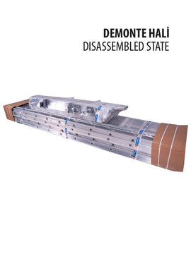 פיגום אלומיניום טלסקופי נייד דגם 7511 – גובה משטח: כ-4.20 מ׳ | גובה עבודה: עד 6.20 מ׳ (כולל אדם) | תקן EN1004 - 0