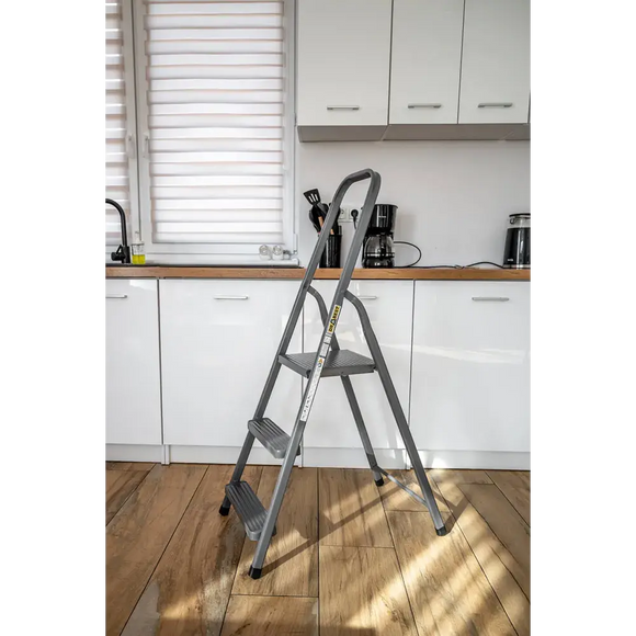 סולם מתכת ביתי 3 מדרגות 125 ק"ג Drabest