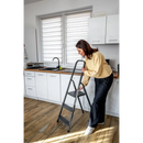 סולם מתכת ביתי 3 מדרגות 125 ק"ג Drabest