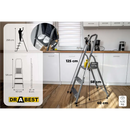 סולם מתכת ביתי 3 מדרגות 125 ק"ג Drabest