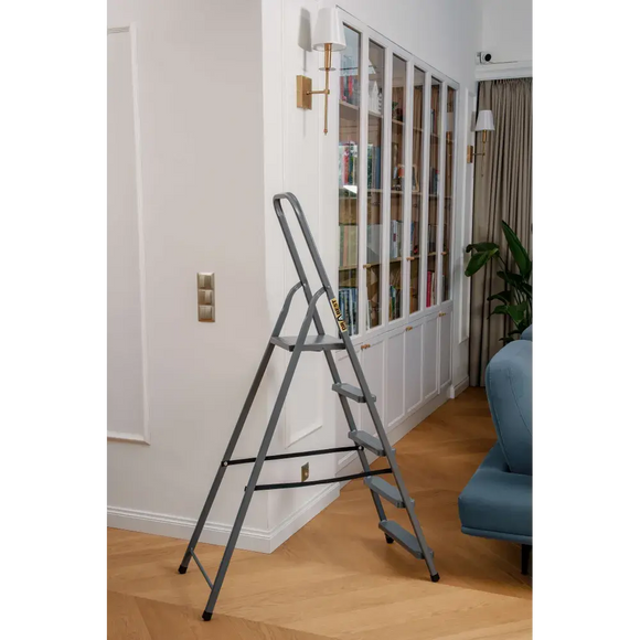 סולם מתכת ביתי 5 שלבים 125 ק"ג Drabest