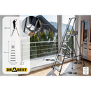 סולם מתכת ביתי 6 שלבים 125 ק"ג Drabest