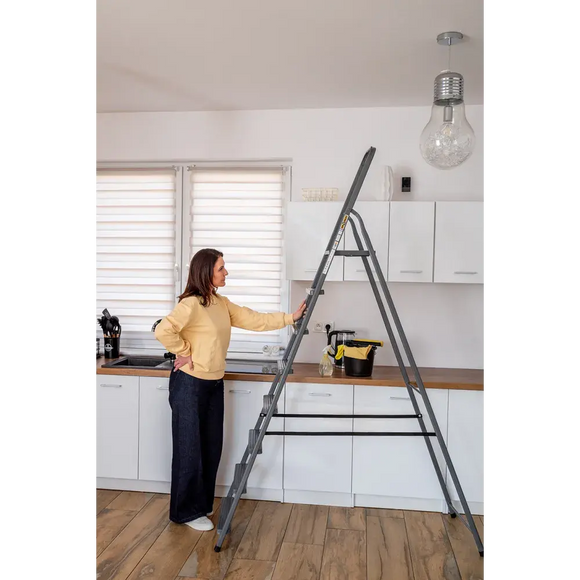 סולם מתכת ביתי 8 שלבים 125 ק"ג Drabest